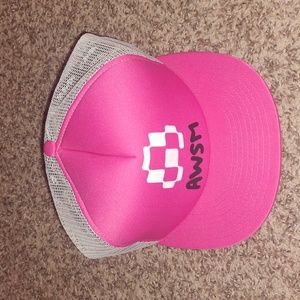 AWSM Warehouse Skateboards Pink White Snapback Baseball Cap Hat